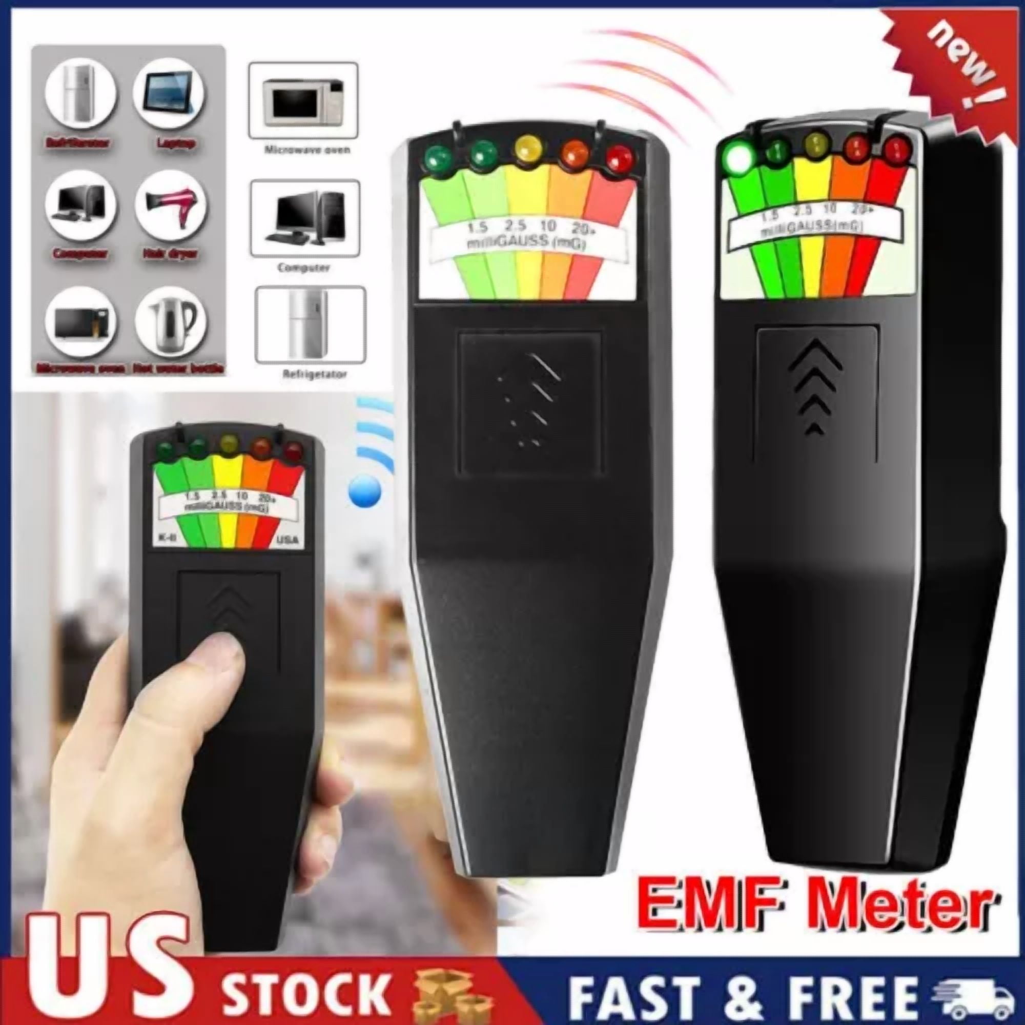 Magnetic Field Detector K2 Emf Meter Kii Ghost Hunting Paranormal Equipment Blk