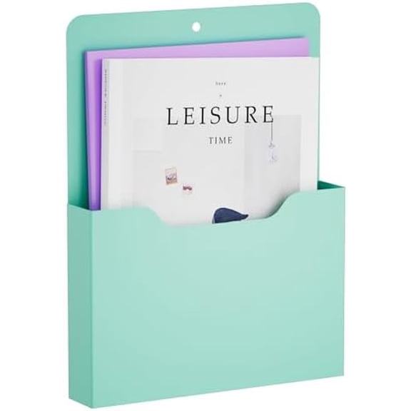 Magnetic File Holder - Magnetic Paper Holder, Pocket Organizer Office Supplies Storage Mail Organizer for Notebooks,Planners,Letter (1 Pack)