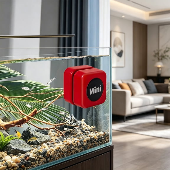 Magnetic Fish Tank Cleaning Brush Mini Strong Magnet Aquarium Glass Scraper Dual‑Sided No‑Scratch Compact No Dead Angle Cleaner for Glass Tanks Easy Use Fish Tank Maintenance Aquarium Supplies