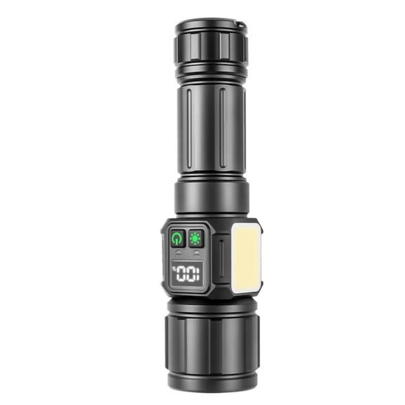 Magnetic Flashlight Rechargeable Battery 9 Lighting Mode Adjustable Zoom Tactical Equipment