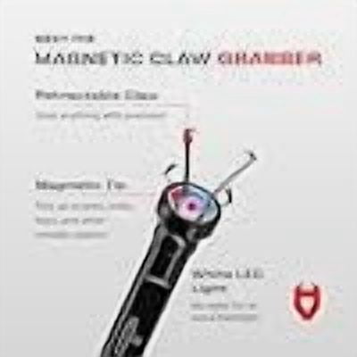 Magnetic Flexible Claw Grabber Pickup Tool with Bright LED Light - 27.7in Long Magnetic Pickup Tool, Retractable Claw Grabbing Tool, Magnetic Grabber Tool with 5lb Pull Strength Pick Up Tool
