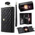 thumbnail image 1 of Magnetic Flip Case for Google Pixel 7,Crossbody Strap RFID Blocking Leather Purse Case with Card Holder, Zipper Bills Slot Handbag Wrist Lanyard Cover for Google Pixel 7, Black, 1 of 9