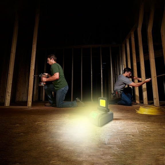 Flood Light, High Brightness Cordless LED Work Light Compatible with All Power Tool Batteries, Lithium Battery Powered Portable Spotlight for Electric Tools, Workshops, Factories, Garages