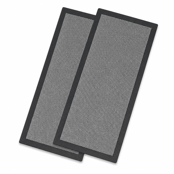 Magnetic Floor Vent Cover 2 Pack, PVC Vent Mesh Screen 4 x 9.84 in Rectangular Air Register Guard for Debris Control