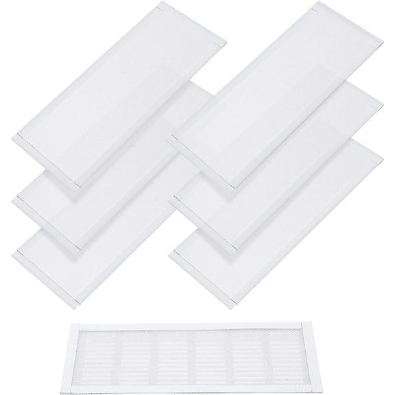 Magnetic Floor Vent Covers Air Vent Screen Register Trap Magnetic Floor Register Mesh Covers Rectangle PVC Mesh Cover for Wall Ceiling Floors Catch Debris Hair Insect(5.5 x 14 Inch,White)