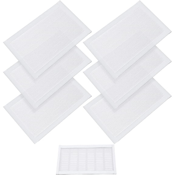 Magnetic Floor Vent Covers Air Vent Screen Register Trap Magnetic Floor Register Mesh Covers Rectangle PVC Mesh Cover for Wall Ceiling Floors Catch Debris Hair Insect(8 x 14 Inch,White)