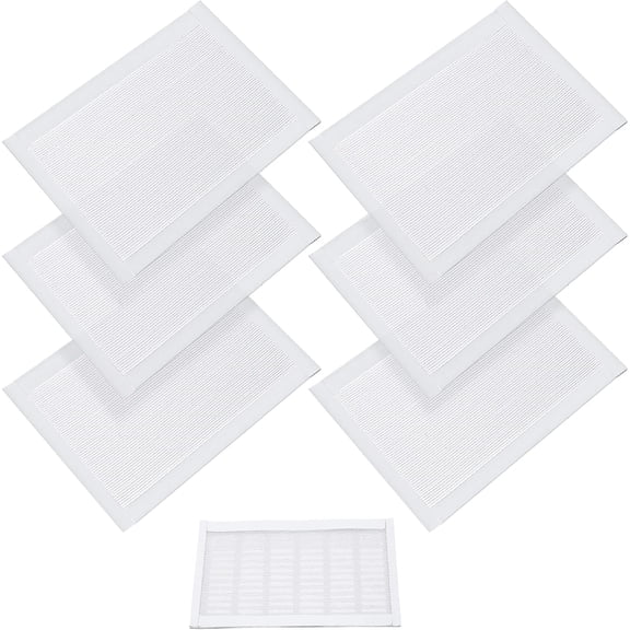 Magnetic Floor Vent Covers Air Vent Screen Register Trap Magnetic Floor Register Mesh Covers Rectangle PVC Mesh Cover for Wall Ceiling Floors Catch Debris Hair Insect(8 x 12 Inch,White)