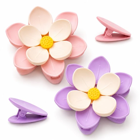 Magnetic Flower Bag Clips 10Pcs, 3D Lotus Sealing Clips for Food, Fridge Magnet Note Holders for Kitchen & Office