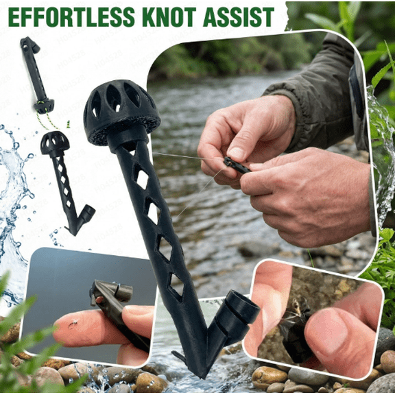 Magnetic Fly Fishing Threader Tool  Easy Hook Threading Device with Tapered Funnel, Fly Tying Assist Tool for Fast Rigging & Knot Tying