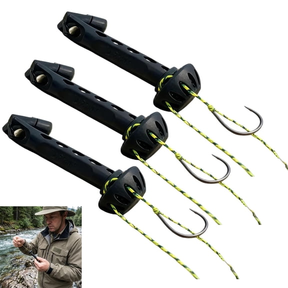 Unbranded Fishing Tool ABS and Metal Magnetic Fly Threader Knot Assist Tool