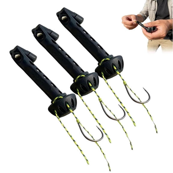 Magnetic Fly Threader, Magnetic Fishing Line Threader, Universal Knotter, Fly Hook Holder, Hook Threader and Tying Tool, Easy-to-Assemble Fly Rigs for Water