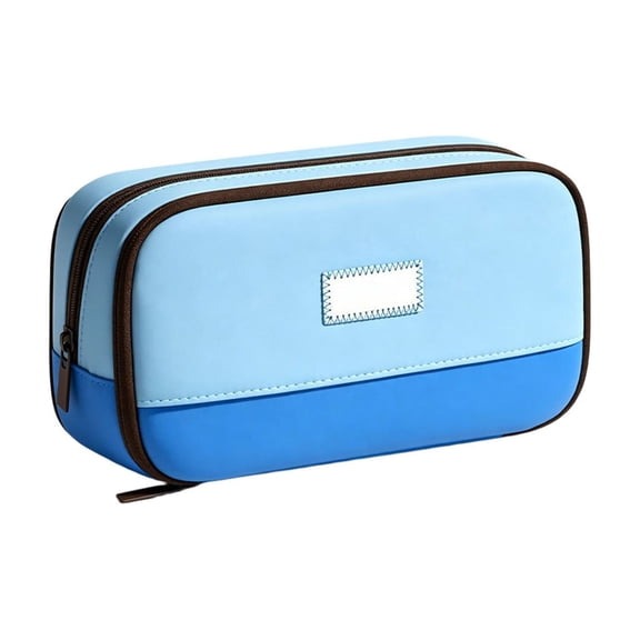Magnetic Foldable Pencil Case with Stain-Repellent Fabric, Large Capacity Standing Design with Phone Bracket, Multi-Layer Storage