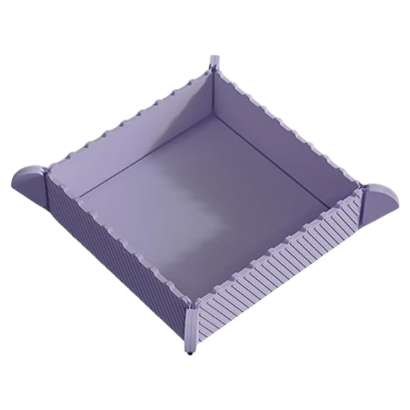 Magnetic Foldable Plastic Mat & Serving Tray-2-in-1 Heat Resistant Trivet & Desk Organizer,Waterproof and Portable Plastic Mat & Serving Tray for Kitchen Counter Camping Parties Hiking (Purple)