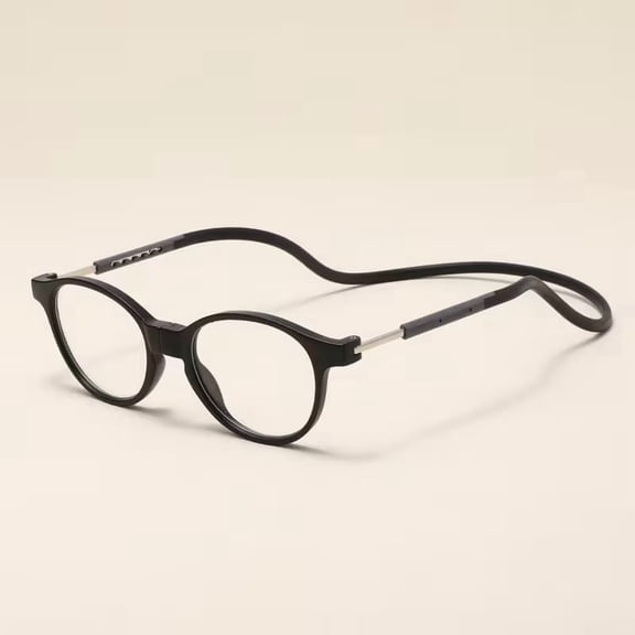 Magnetic Foldable Reading Glasses with Adjustable Temples & Neck Strap