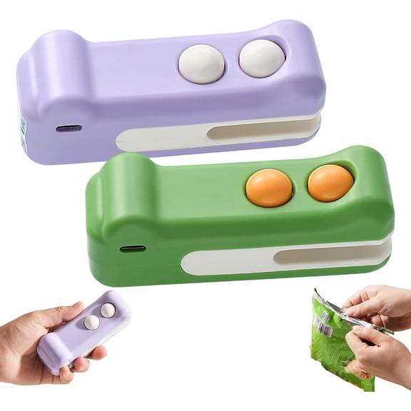 Magnetic Food Freshness Saver, 2-in-1 Rechargeable Heat Sealer & Cutter for Chip Bags, Kitchen Gadget for Fridge Storage