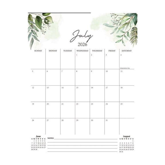 Magnetic Fridge Calendar July 2026-December 2027, 18-Month Planner with Patterns, 330x255mm Monthly Check-In Calendar for Refrigerator