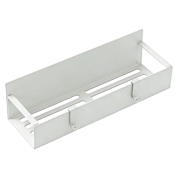 Magnetic Fridge Storage Rack Organizer, 2-Pack Black 11.8 Inch Refrigerator Side Shelf with Hooks for Spice Jars & Kitchen Gadgets, Space-Saving Metal Holder for Rv & Small , A Refrigerator Shelf