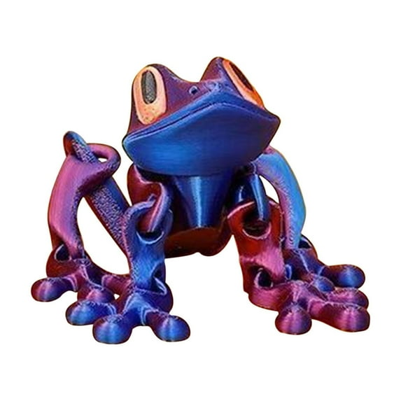 Magnetic Frog Toy, 3D Printed Magnet Frog, Realistic Jointed Jumping Frogs Model, Cute Movable Frog Decoration for Fridge and Metal Surfaces