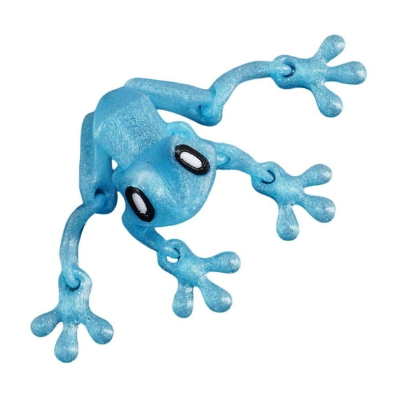 Magnetic Frog Toy - Super Strong Magnetic Refrigerator Magnet, Crystal Shiny Blue Design, For Kids, Home Decor, Office Whiteboard Use