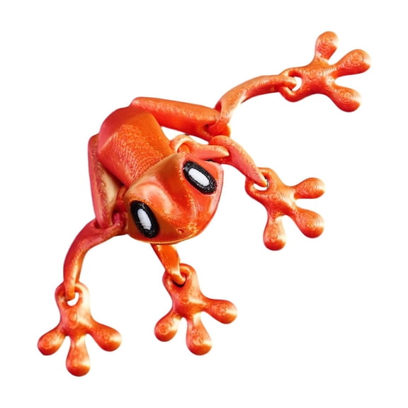 Magnetic Frog Toy, Super Strong Magnetic Refrigerator Magnet, Frog - Silk Red Gold Design For Fridge Decor, Kids Play, Office Whiteboard, Home Organization