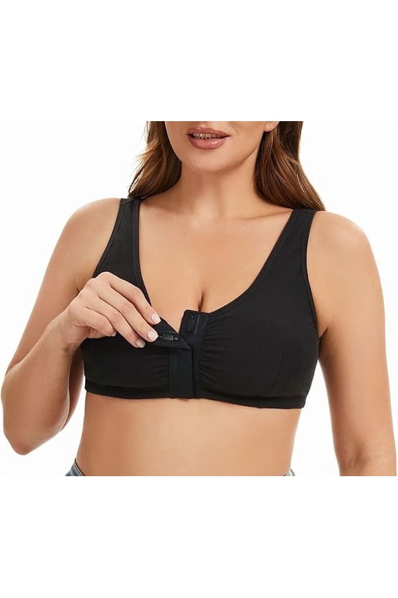 Magnetic Front Closure Pocketed Adaptive Bra - Easy On Front Closure Mastectomy Bra