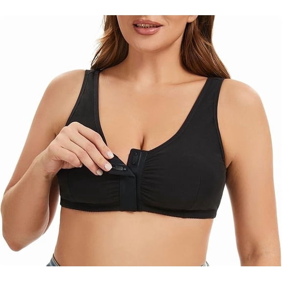 Magnetic Front Closure Pocketed Adaptive Bra - Easy On Front Closure Mastectomy Bra