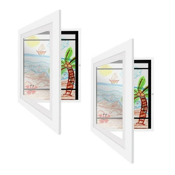 Magnetic Front Opening Art Frames For Kids - Display And Preserve Their Artwork White 6 In Smile Home