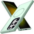 thumbnail image 1 of Magnetic for Galaxy S23 Ultra Case,[Compatible with Magsafe],[10 FT Military Grade Drop Protection]Slim Protective Translucent Matte,TPU+PC Luxury Protective Phone Case Light Green 16-s23u-06, 1 of 13