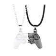 thumbnail image 1 of Magnetic Game Controller Necklace for Couple Matching Console Handle Pendant for Best Friends Friendship Valentine's Gifts Him and Her Lovers Jewelry(Silvery+Black), 1 of 2