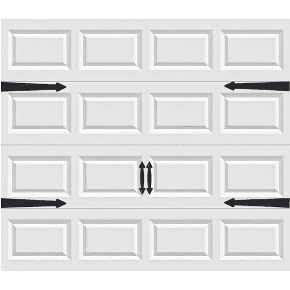Magnetic Garage Door Handles | Decorative Faux Hinges Hardware Kit | Six Piece Black Accessories Set | Decor Accents That Give a Beautiful Design and are Easy to Install