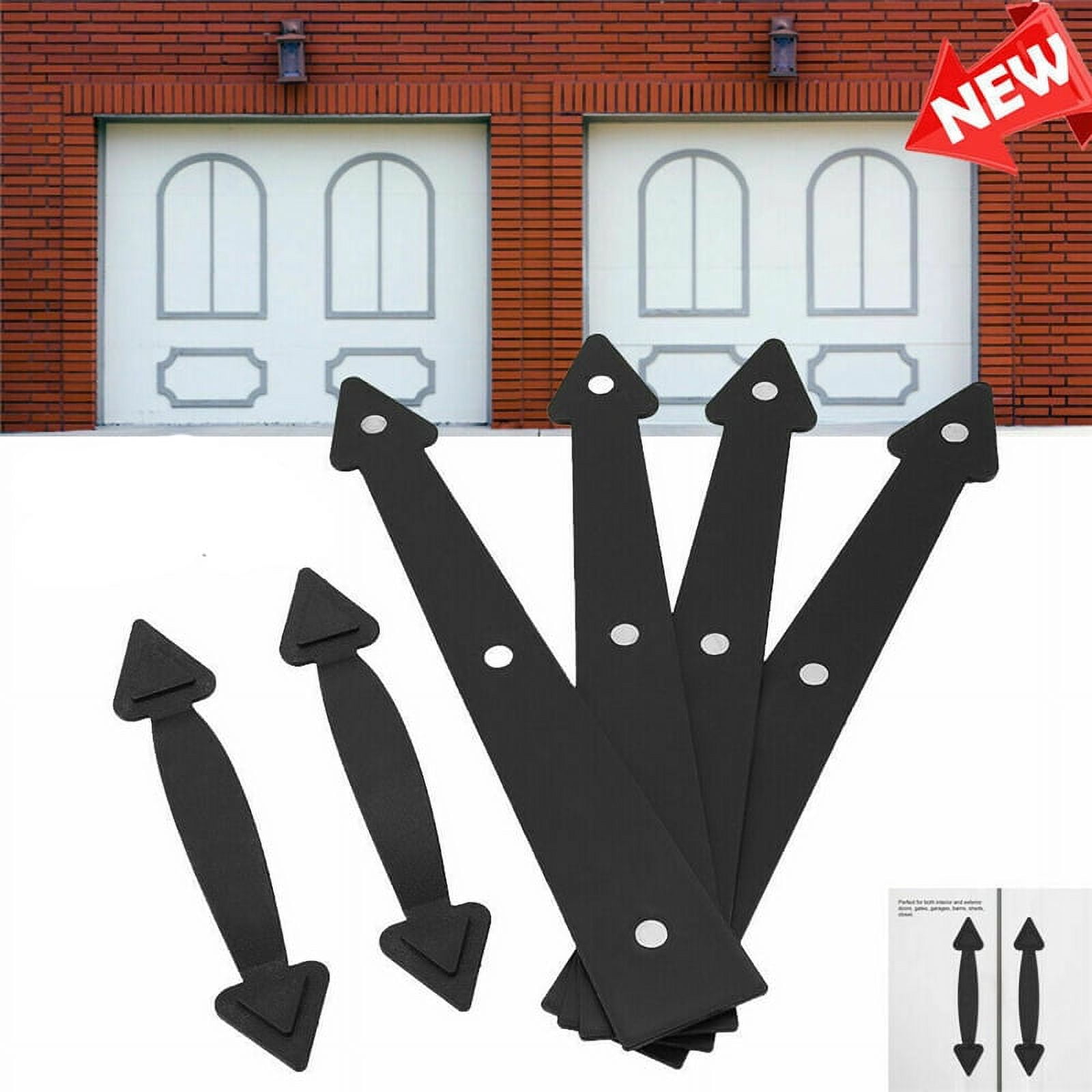 Garage Door Hinges Decorative Garage Door Accents with 4 Hinges 2 Handles Hardware Set