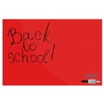thumbnail image 1 of Magnetic Glass Board Red, 23.63" x 35.44" With 1 Pen & 4 Magnetic Pins, 1 of 1
