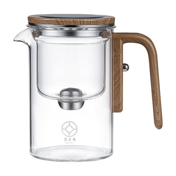 Magnetic Glass Tea Pot Semi Automatic Lazy Rodless Heat Resistant Teapot Lazy Tea Set Tea Water Separation Cup Glass Inner Bladder Magnetic Suction Floating Cup Clearance