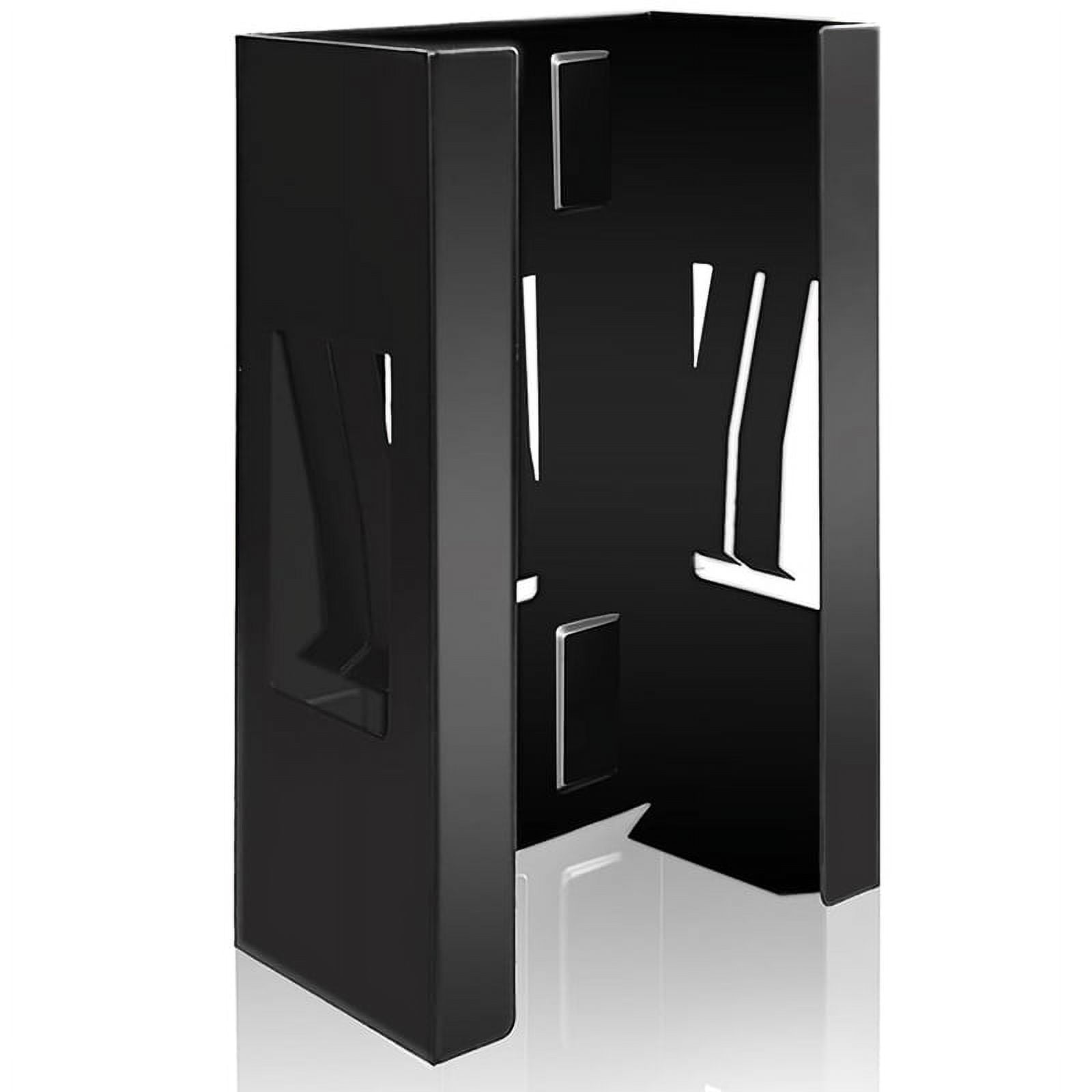 2-Pack Black Metal Glove Dispenser Holders - Wall Mount Box Rack For Laboratory & Kitchen