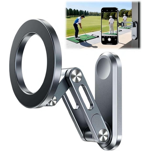 Magnetic Golf Cart Phone Holder, Golf Cart Phone Mount with Strong Magnet, 360 Rotation Holder for Golf Gym, Golf Gifts for Men Dad