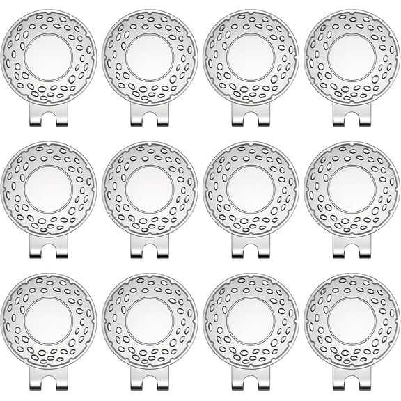 Magnetic Golf Hat Clip Golf Ball Aiming Marker Professional Golf Training Aids Accessories 12 Pieces (Ball Marker Not Included)