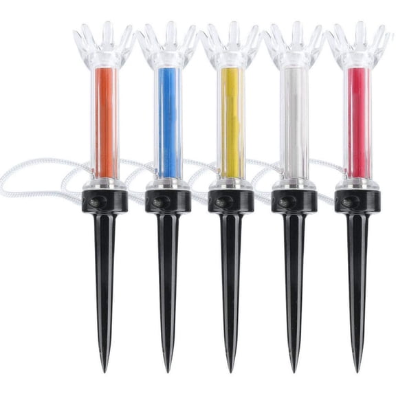 Magnetic Golf Tees 5-Pack with Universal Fit, Automatic Reset, Low Friction Design & Windproof Claw for Precision Practice and Outdoor Play