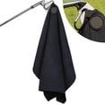 thumbnail image 1 of Magnetic Golf Towel-Max N52 Industrial Magnet with Rubber Cover and Carabiner, Top-Level Microfiber, Strong Hold to Golf Carts or Clubs, 24x16inch Lager Size, Functional and Durable&Black, 1 of 7