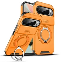 Magnetic for Google Pixel 10 /10 Pro Case [Compatible with MagSafe] [360° Rotatable Ring Holder Kickstand] [Military Grade Protection] Shockproof Slim Phone Case for Google Pixel 10 /10 Pro,Orange