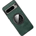 thumbnail image 1 of Magnetic for Google Pixel 6 Case with Stand Compatible with MagSafe Authentic Sheep Bark Skin Ultra Thin 360° Rotation Bracket Anti-Scratch Mil-Grade Drop Protection Case, Green, 1 of 8