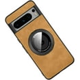 thumbnail image 1 of Magnetic for Google Pixel 7 Case with Stand Compatible with MagSafe Authentic Sheep Bark Skin Ultra Thin 360° Rotation Bracket Anti-Scratch Mil-Grade Drop Protection Case, Brown, 1 of 8