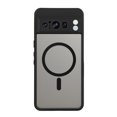 thumbnail image 1 of Magnetic for Google Pixel 8 Pro Case Compatible with MagSafe, Military Grade Protection Slim Translucent Matte Back Silicone Bumper Shockproof Phone Case for Google Pixel 8 Pro, Black, 1 of 7