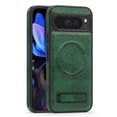 thumbnail image 1 of Magnetic for Google Pixel 8a PU Leather Case, Compatible with Magsafe, Built-in Invisible Stand, Premium Ultra Slim Adjustable Kickstand Protective Phone Case for Galaxy S25,Darkgreen, 1 of 8