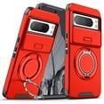 thumbnail image 1 of Magnetic for Google Pixel 9 / 9 Pro Case [Compatible with MagSafe] [360° Rotatable Ring Holder Kickstand] [Military Grade Protection] Shockproof Slim Phone Case for Google Pixel 9 / 9 Pro,Red, 1 of 10