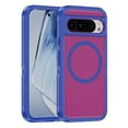 thumbnail image 1 of Magnetic for Google Pixel 9 / 9 Pro Case,Compatible with MagSafe,Military Grade Dropproof Translucent Matte Hard Back Soft Edge Anti-Fingerprint Protective Case for Google Pixel 9 / 9 Pro,Blue+Rose, 1 of 7