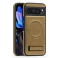 thumbnail image 1 of Magnetic for Google Pixel 9 PU Leather Case, Compatible with Magsafe, Built-in Invisible Stand, Premium Ultra Slim Adjustable Kickstand Protective Case for Google Pixel 9, Desertgold, 1 of 7