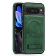 thumbnail image 1 of Magnetic for Google Pixel 9 Pro PU Leather Case, Compatible with Magsafe, Built-in Invisible Stand, Premium Ultra Slim Adjustable Kickstand Protective Case for Google Pixel 9 Pro, Darkgreen, 1 of 8