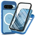 thumbnail image 1 of Magnetic for Google Pixel 9 Pro XL Case, [Compatible with MagSafe] [Built-in Screen Protector] Dustproof Full Body Shockproof Transparent Phone Case Cover for Google Pixel 9 Pro XL - Darkblue, 1 of 5