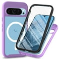 thumbnail image 1 of Magnetic for Google Pixel 9 Pro XL Case, [Compatible with MagSafe] [Built-in Screen Protector] Dustproof Full Body Shockproof Transparent Phone Case Cover for Google Pixel 9 Pro XL - Purple, 1 of 5