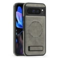 thumbnail image 1 of Magnetic for Google Pixel 9 Pro XL PU Leather Case, Compatible with Magsafe, Built-in Invisible Stand, Premium Ultra Slim Adjustable Kickstand Protective Phone Case for Google Pixel 9 Pro XL, Gray, 1 of 8
